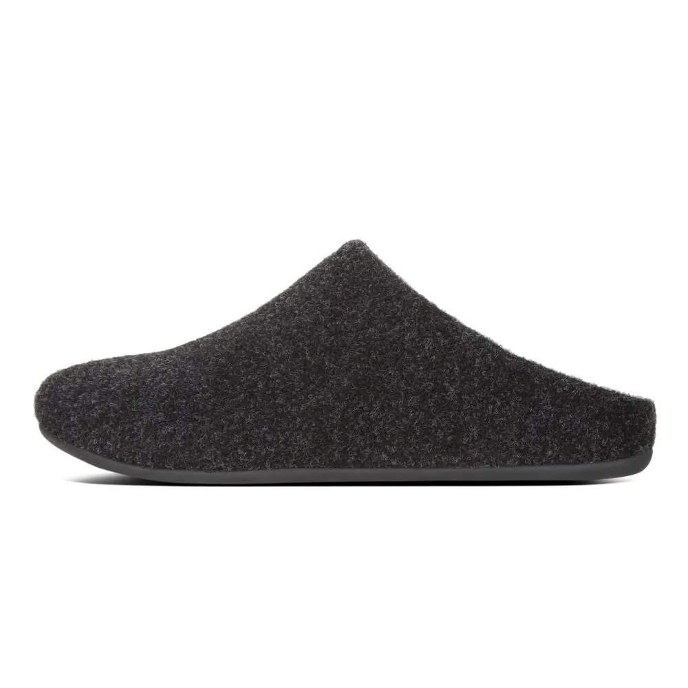 FitFlop Chrissie Felt Slippers - Black