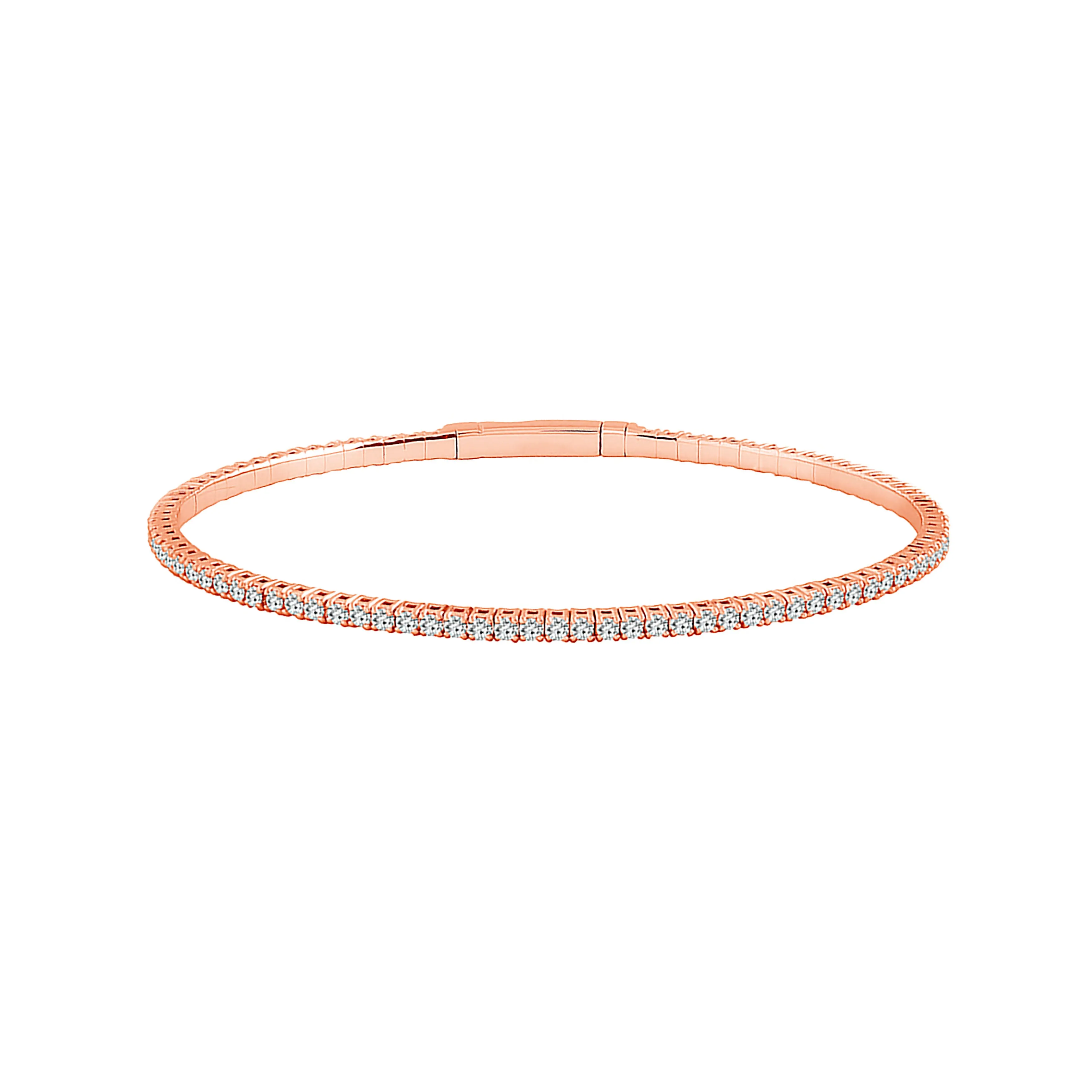 Flexie Diamond Bangle 1 3/8 ct tw 14k Rose Gold