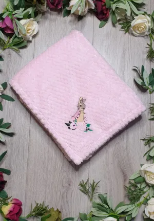 Flopsy Bunny Soft Fleece Blanket - Pink