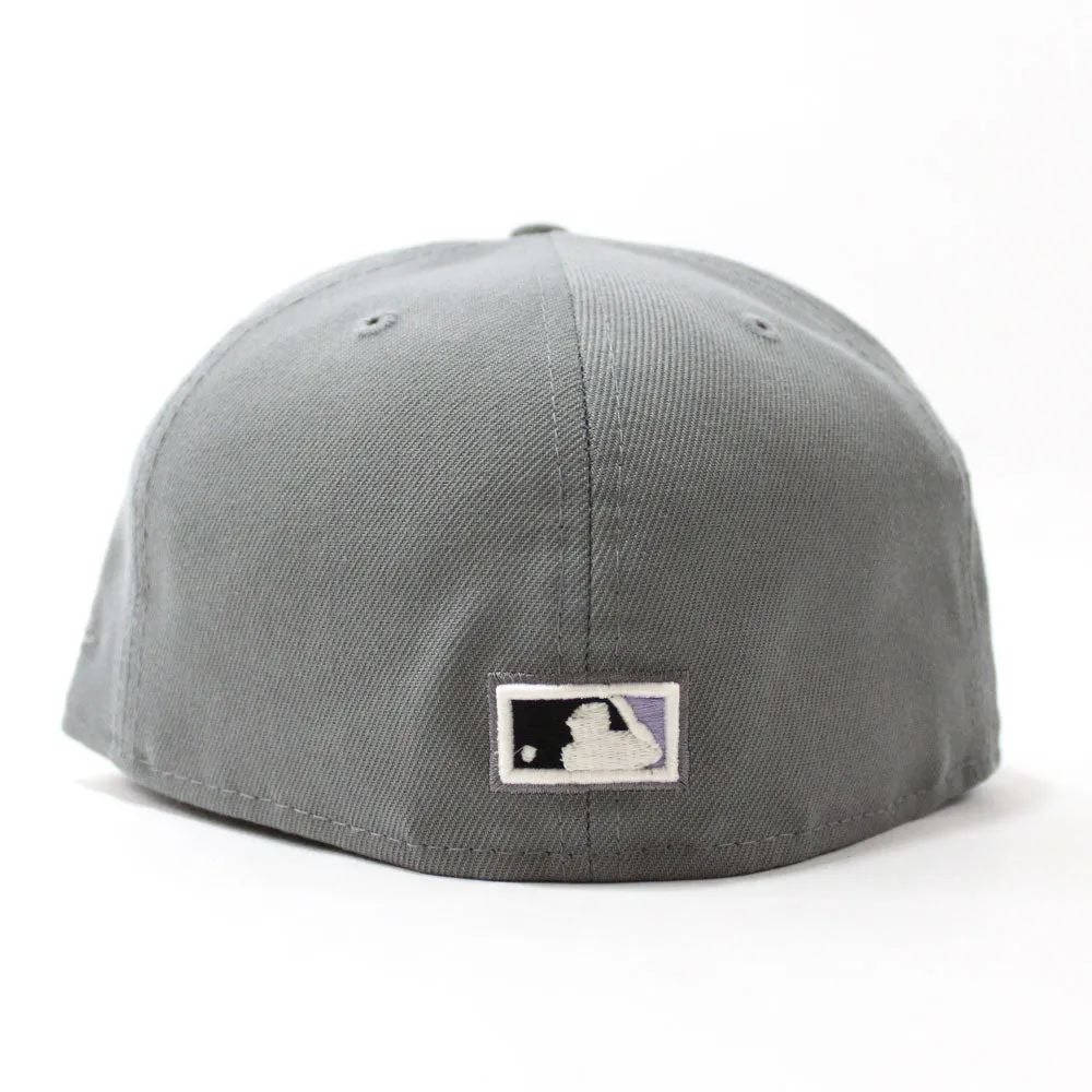 Florida Marlins 2003 World Series New Era 59Fifty Fitted Hat (Glow in the Dark Gray Lavender Under brim)