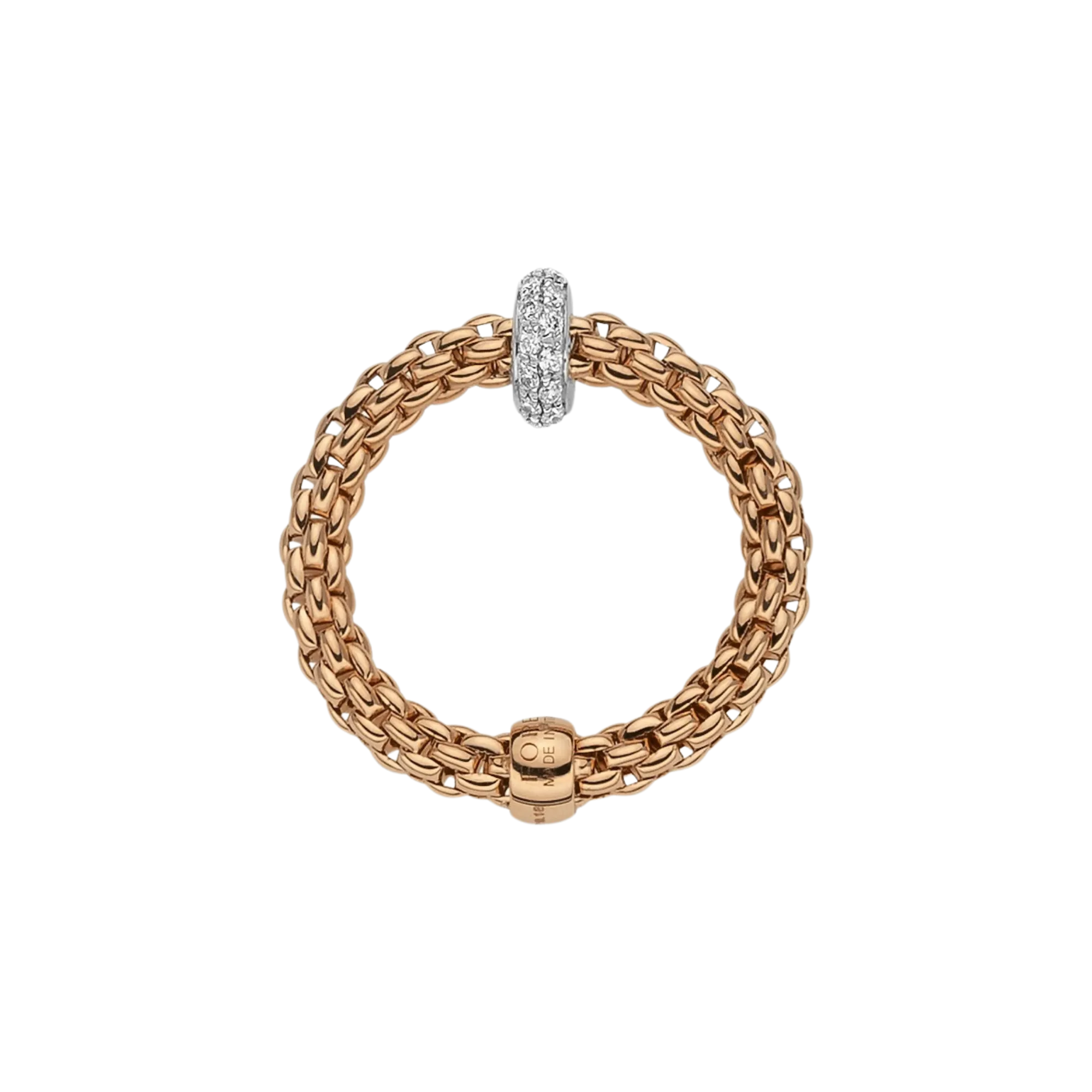 Fope Prima Flex'it ring with diamonds