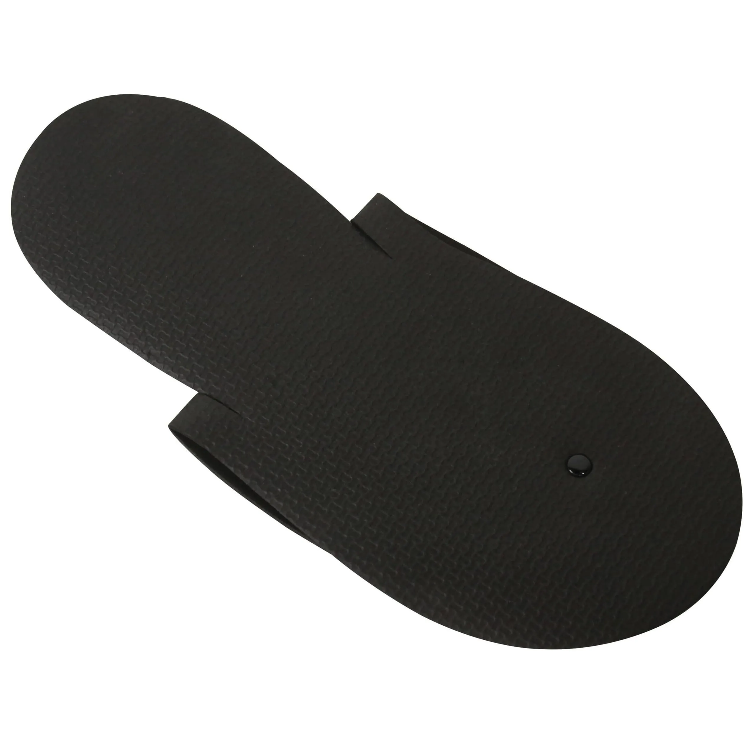 ForPro Comfy Pedi Slippers, Black, Disposable Foam Pedicure Slippers for Nail Salons & Spas, Individually-Wrapped, 12-Pair