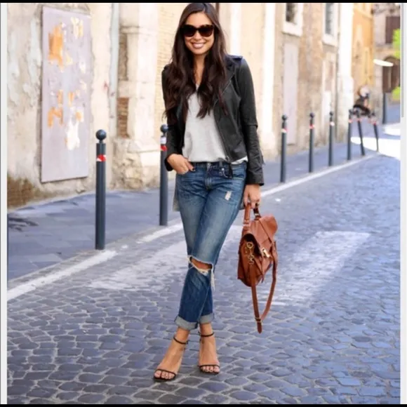 Frame Denim Le Garçon Distressed Blue Jeans 26