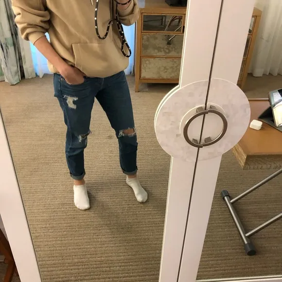 Frame Denim Le Garçon Distressed Blue Jeans 26