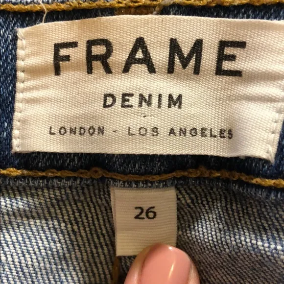 Frame Denim Le Garçon Distressed Blue Jeans 26