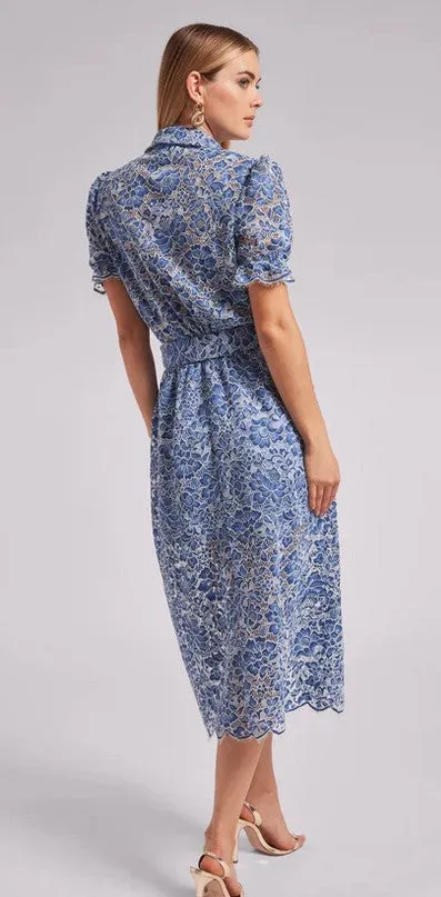 Generation Love Claudia Lace Dress - Blue White