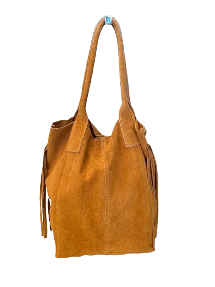 Glass Tassel Suede Tote (more colors)