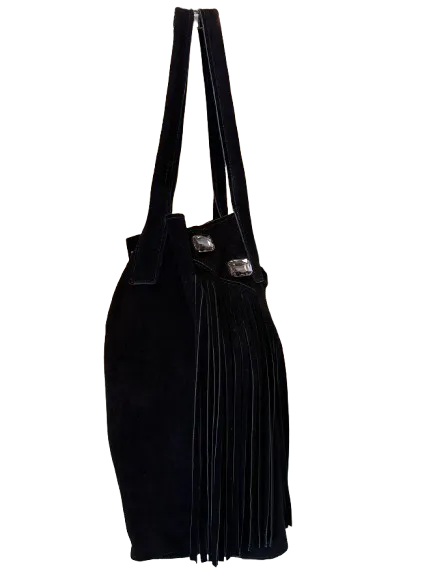 Glass Tassel Suede Tote (more colors)