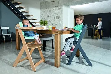 Grow-with-Me 3-in-1 Adjustable Height Wooden High Chair & Tray | White | 6m - 10 years