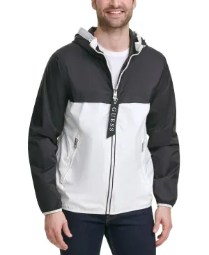 Guess Men's Colorblocked Hooded Windbreaker