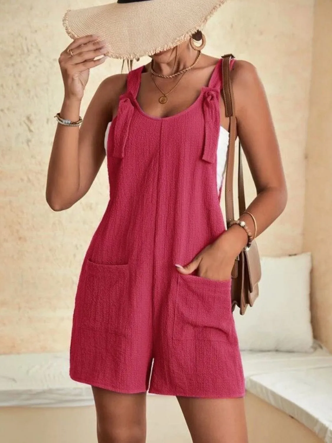 GYPSY - Scoop Neck Romper with Pockets