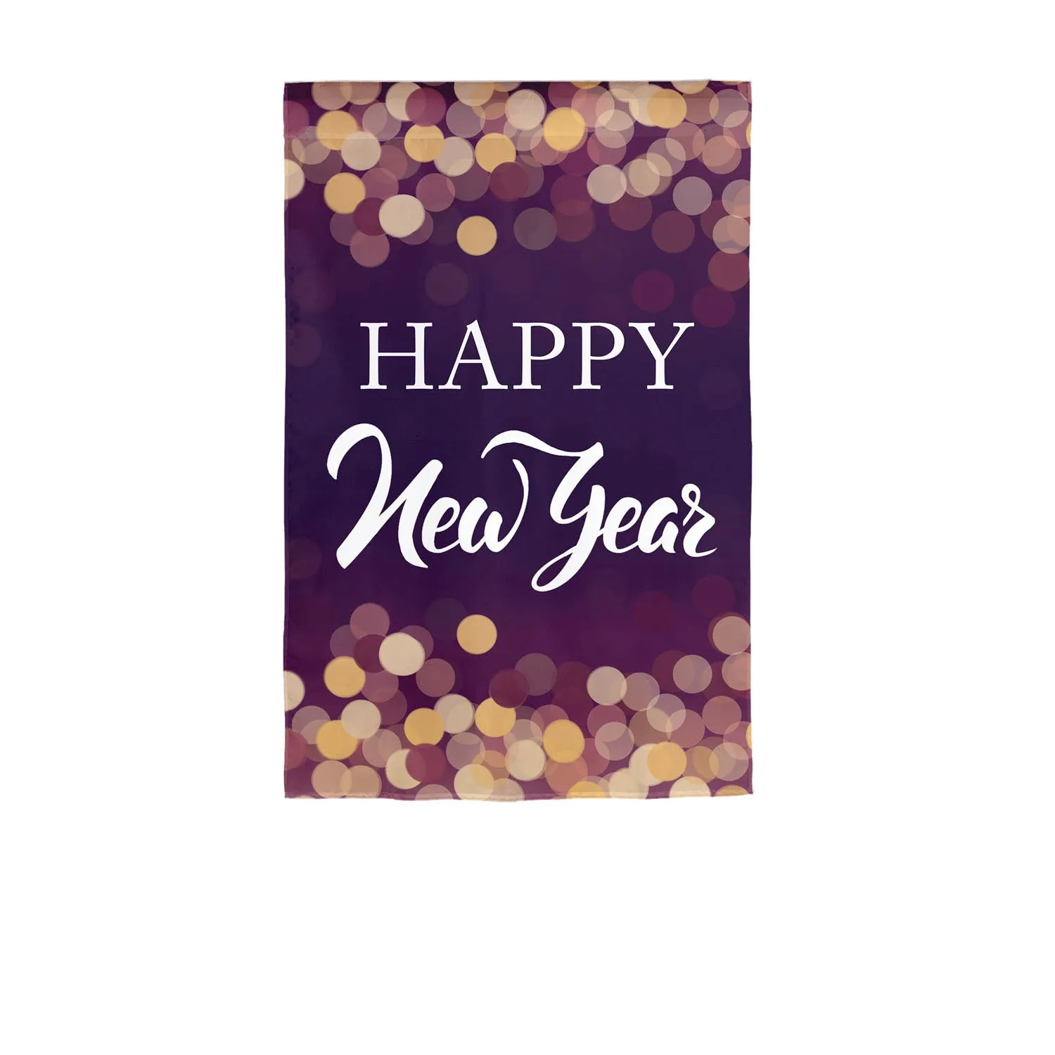 Happy New Year Garden Textured Suede Flag,14es10092