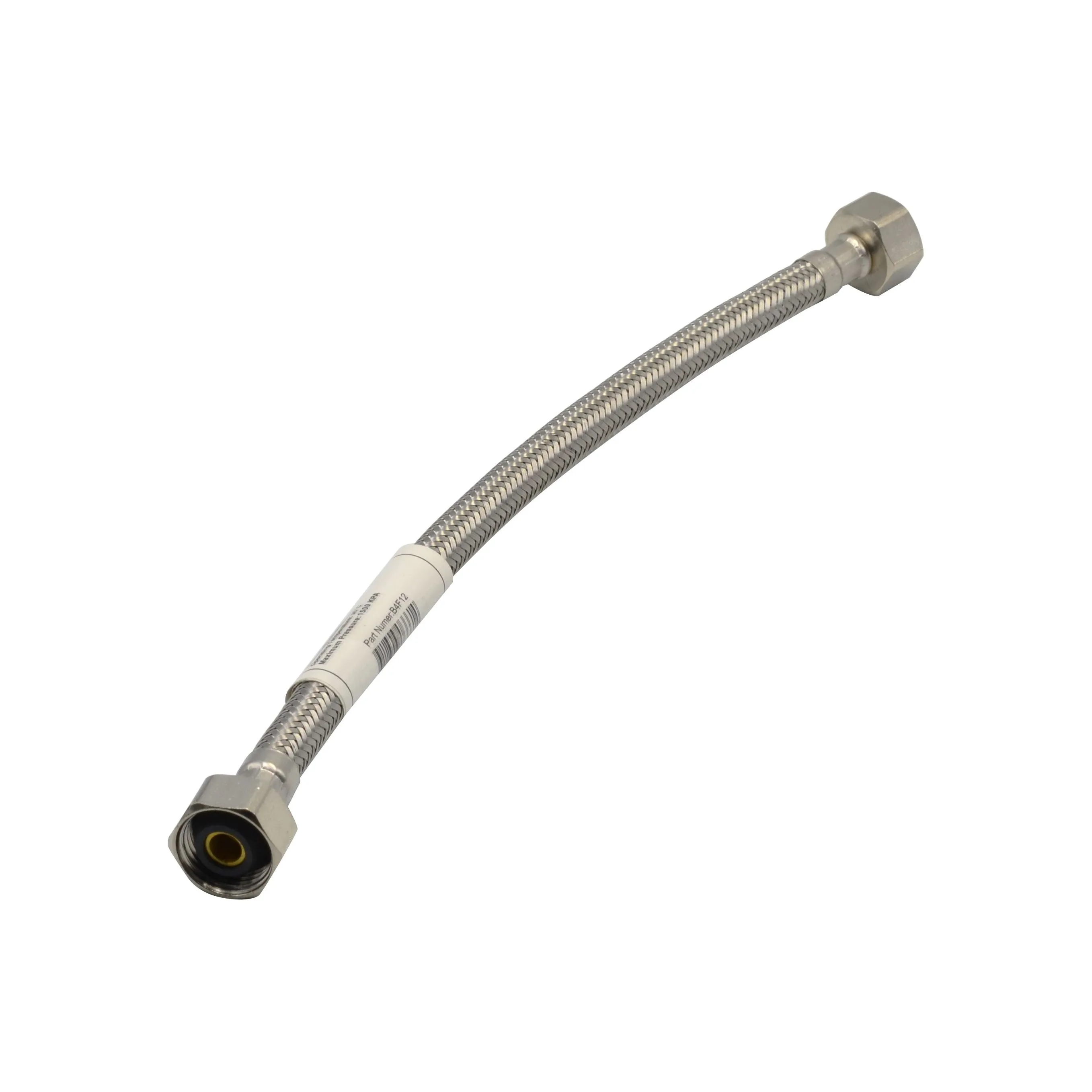 Haron B4F12 12″ (300mm) 1/2″F x 1/2″F Steel Braided Hose