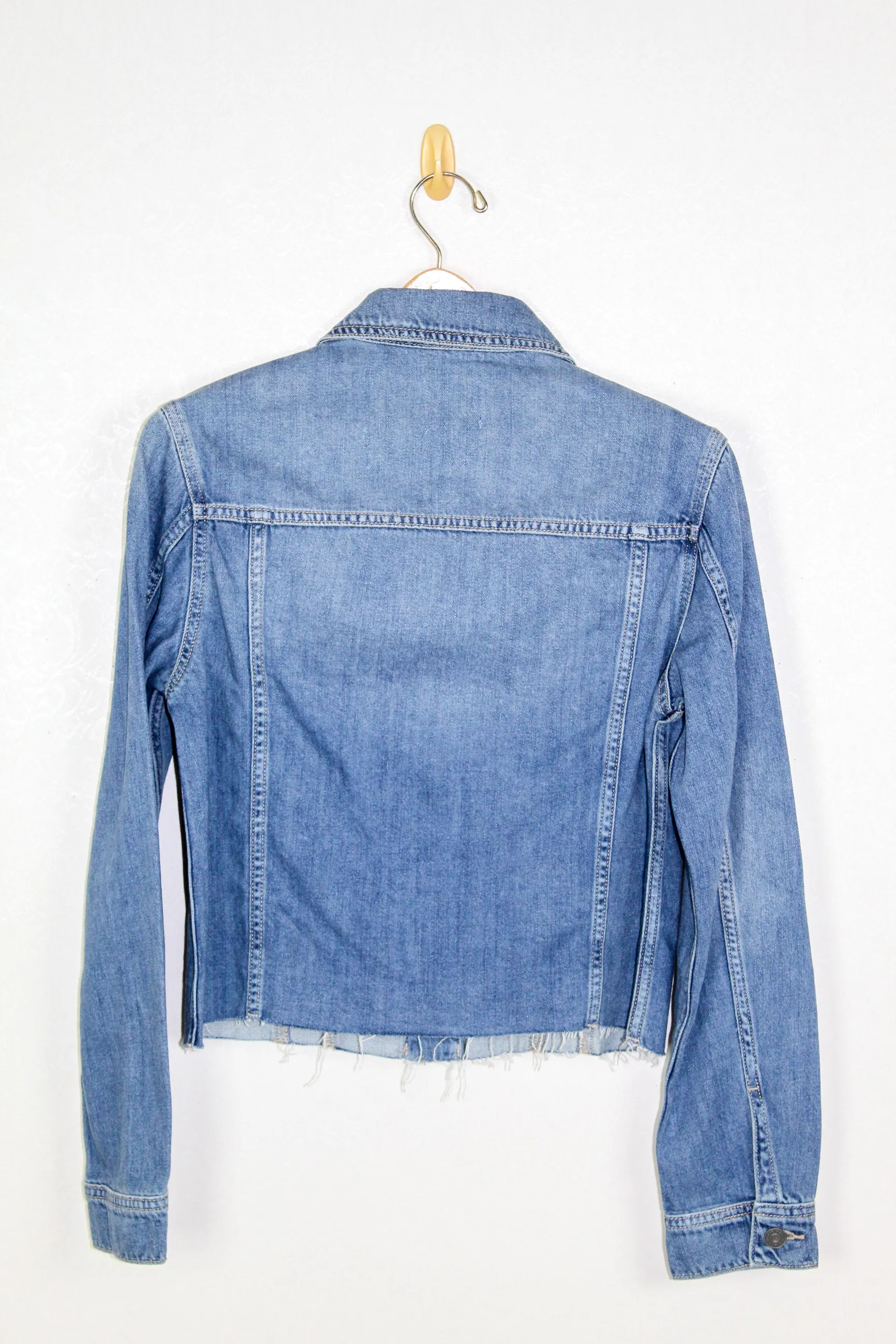 Hidden Trucker Jacket  Cut Bottom