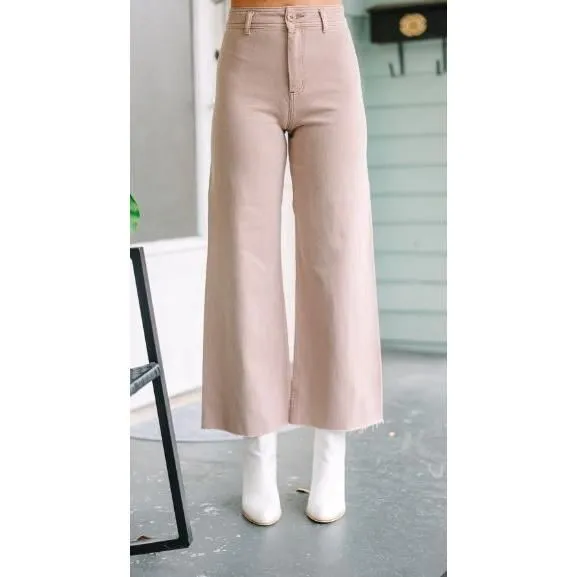 High Waist Acid Wash Frayed Bootcut Jeans