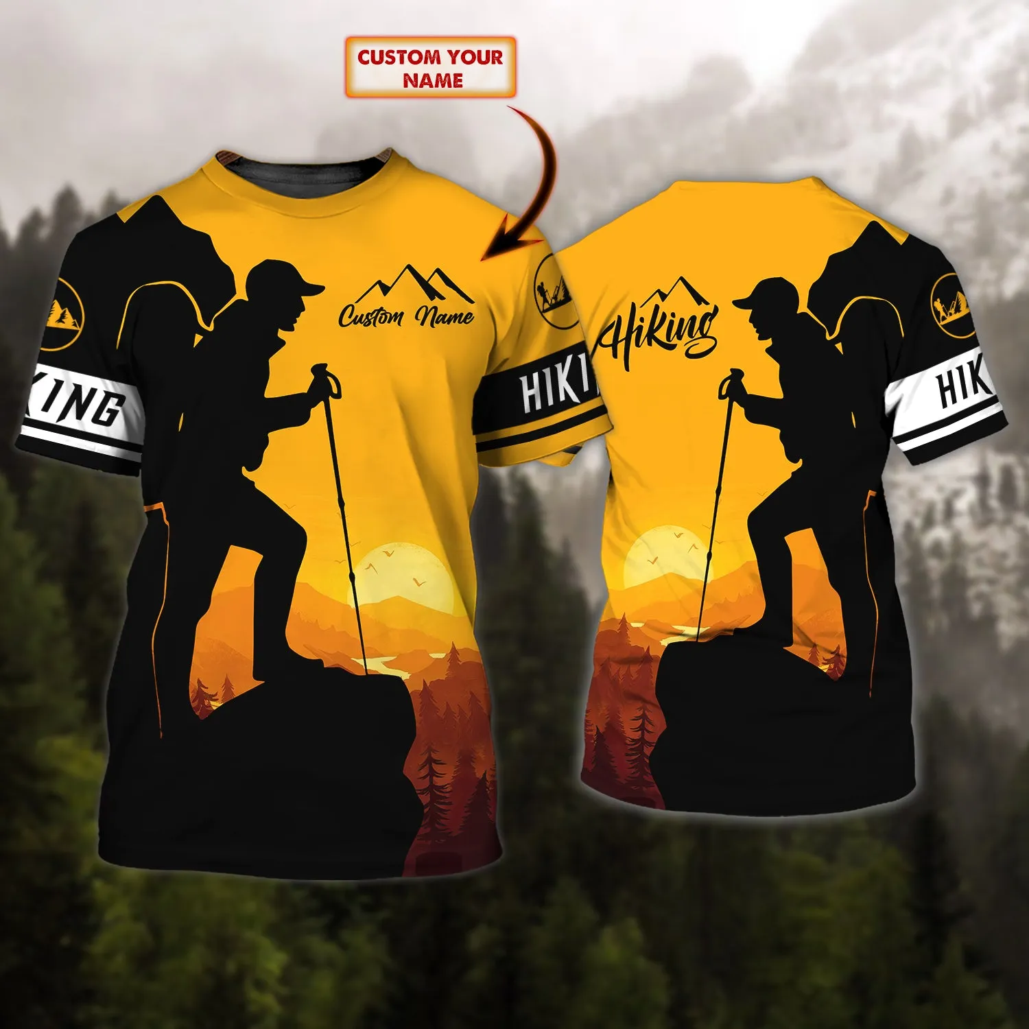 Hiking - Personalized Name 3D Tshirt 3 - Nvc97