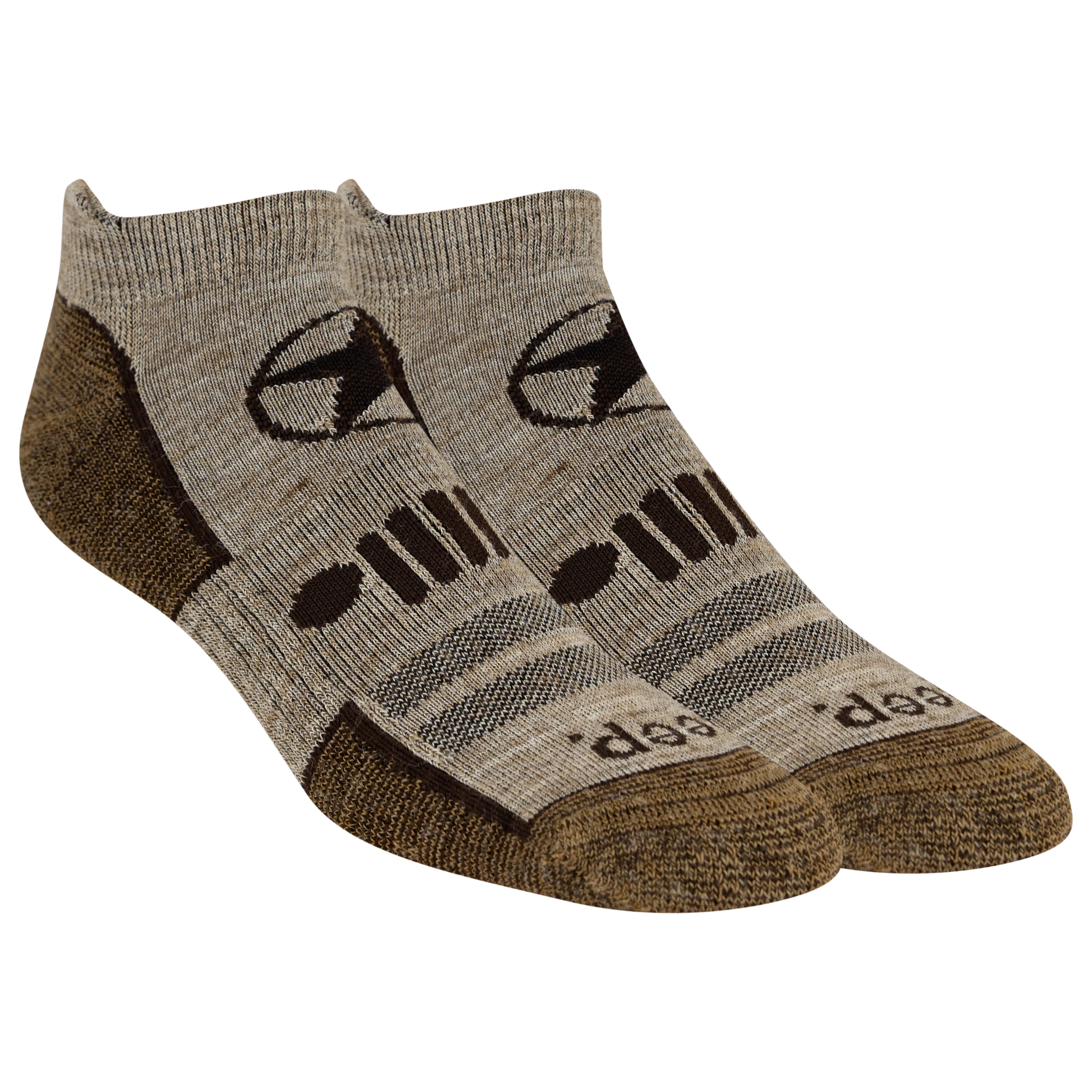 Jeep® Men's Wool Blend Trail No Show Socks 2 Pair Pack - Breathable, Cushioned Comfort