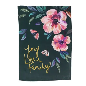 Joy Love Family Garden Suede Flag,14s10232bl
