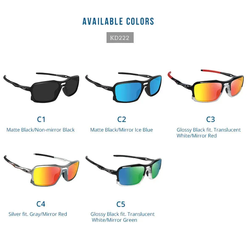 KDEAM New High End Polarized Sports Sunglasses with Ultra-light TR90 Frame Color Blocking Design Outdoor Dazzling Sun Glasses