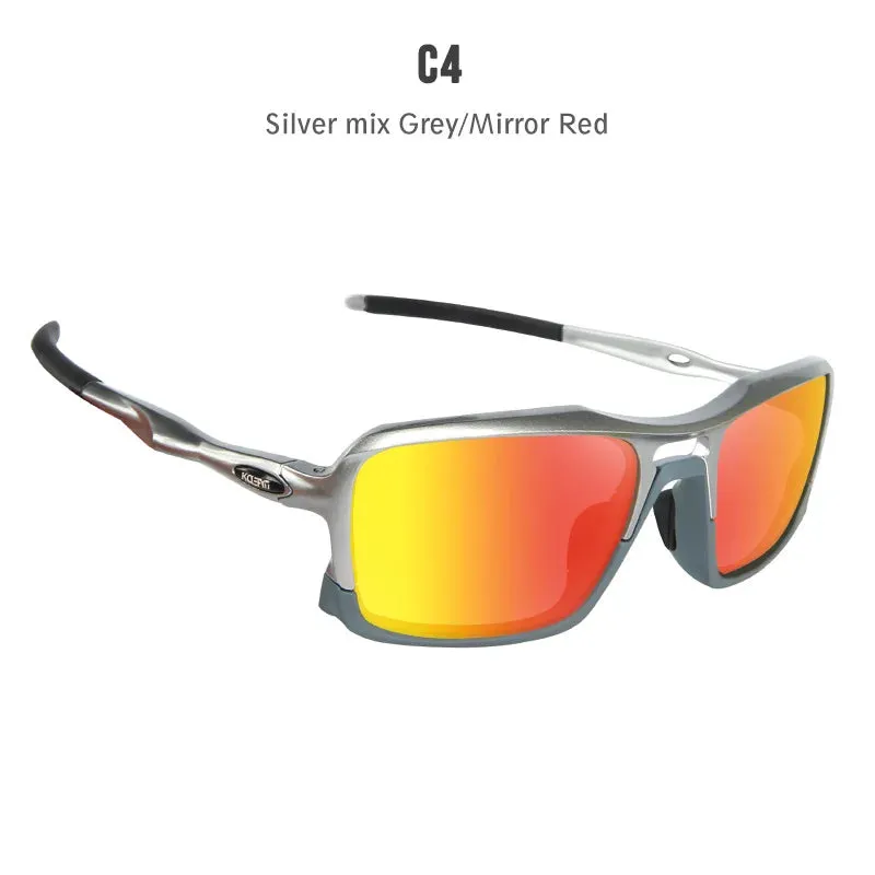 KDEAM New High End Polarized Sports Sunglasses with Ultra-light TR90 Frame Color Blocking Design Outdoor Dazzling Sun Glasses