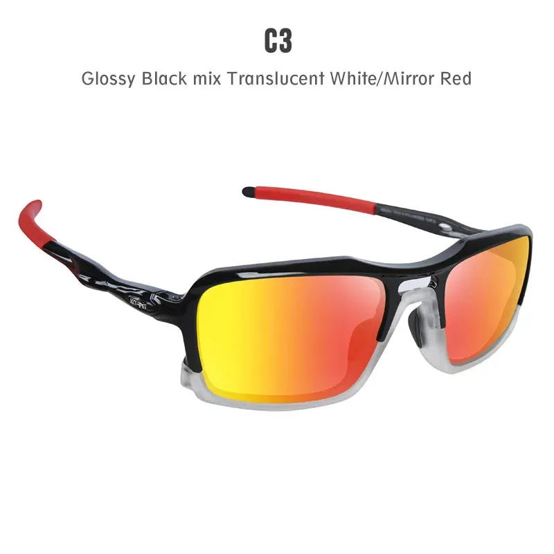 KDEAM New High End Polarized Sports Sunglasses with Ultra-light TR90 Frame Color Blocking Design Outdoor Dazzling Sun Glasses