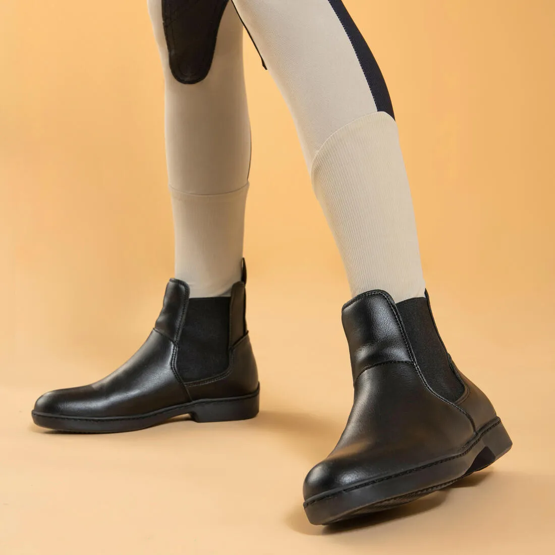 Kids' Horse Riding Lightweight Mesh Jodhpurs with Grippy Suede Patches 500