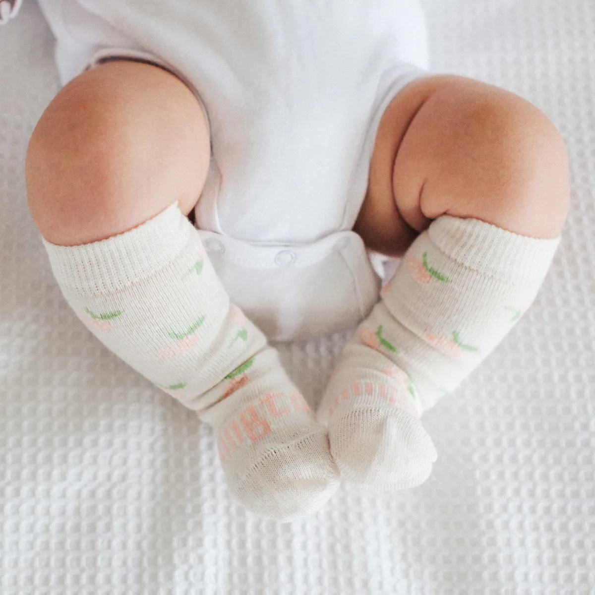 Lamington Merino Wool Knee High Natural Socks - Rosie