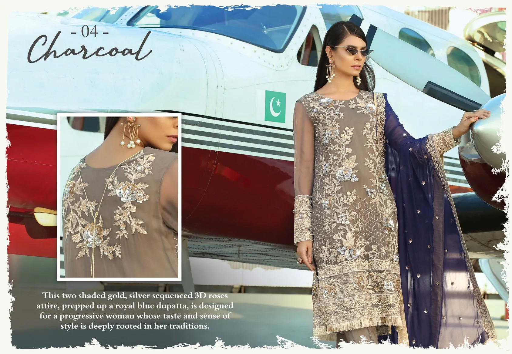 Latest Pure Chiffon Suit with Dupatta # C2040