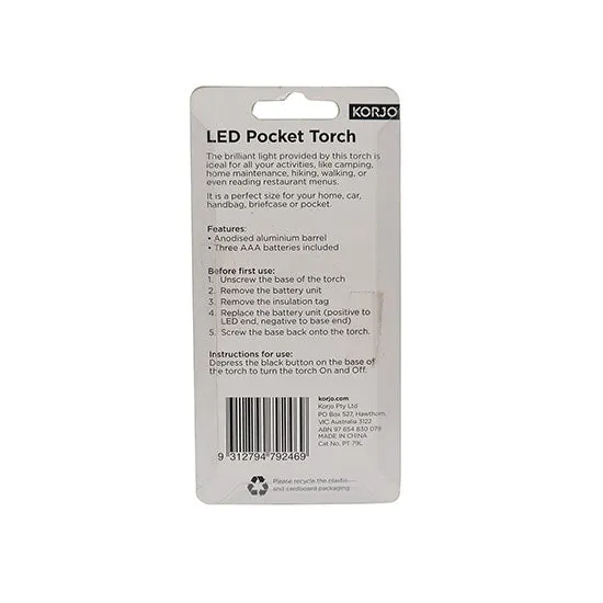 LED Pocket Torch (Black)