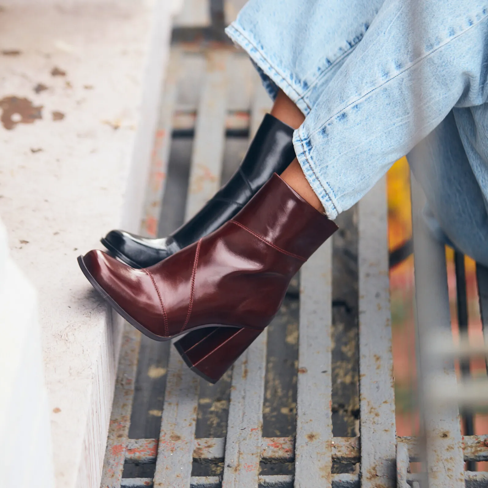 Lou Leather Booties