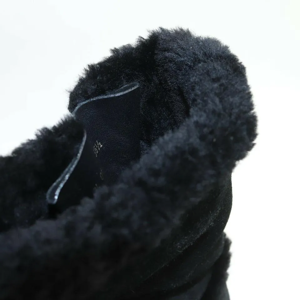 Louis Vuitton Black Shearling Winter Boots 862975