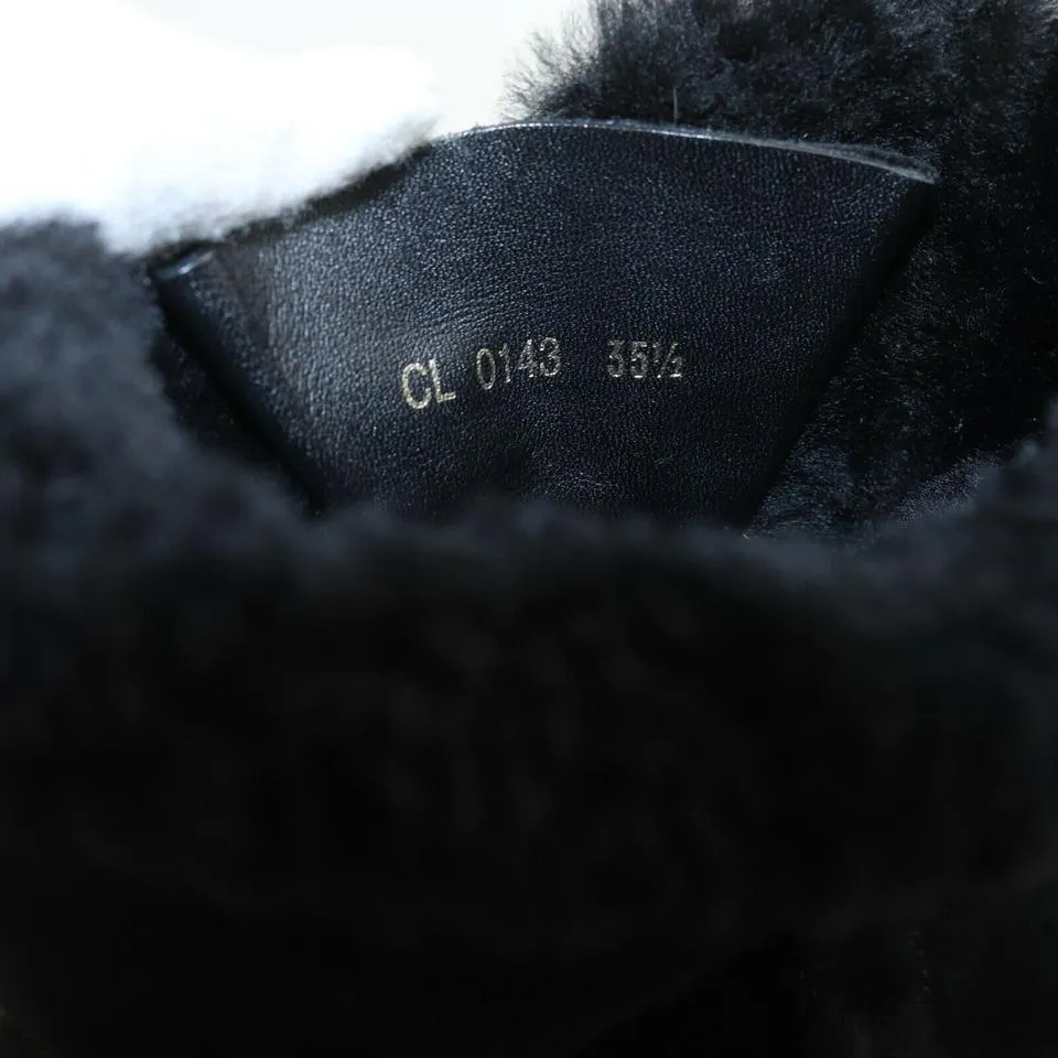 Louis Vuitton Black Shearling Winter Boots 862975