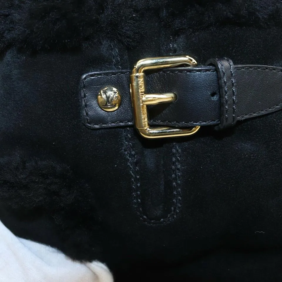 Louis Vuitton Black Shearling Winter Boots 862975