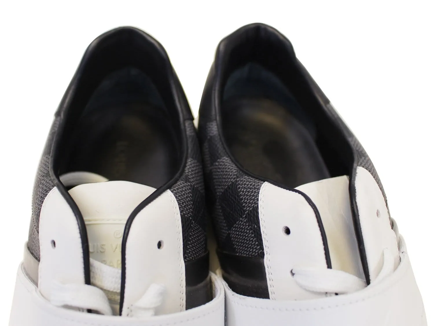 LOUIS VUITTON Men's Black White Damier Graphite Low Top Sneakers
