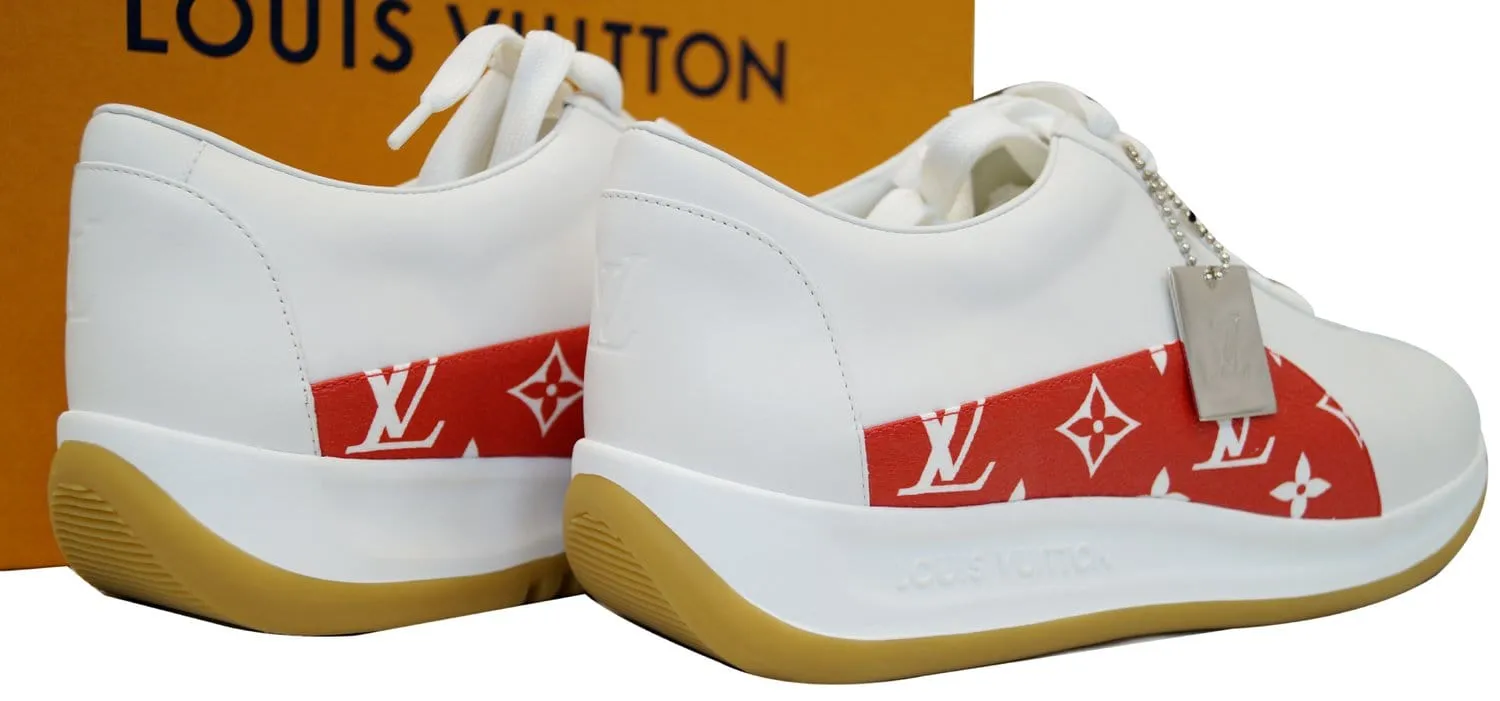 LOUIS VUITTON Supreme X White/Red  Sneakers 9.1/2