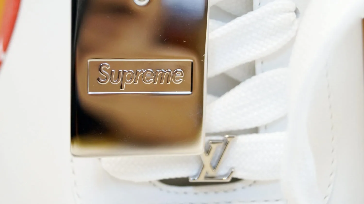 LOUIS VUITTON Supreme X White/Red  Sneakers 9.1/2