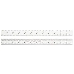 L.S. Starrett Steel Rules, 6 in, #10, Steel, Full-Flexible, 56701