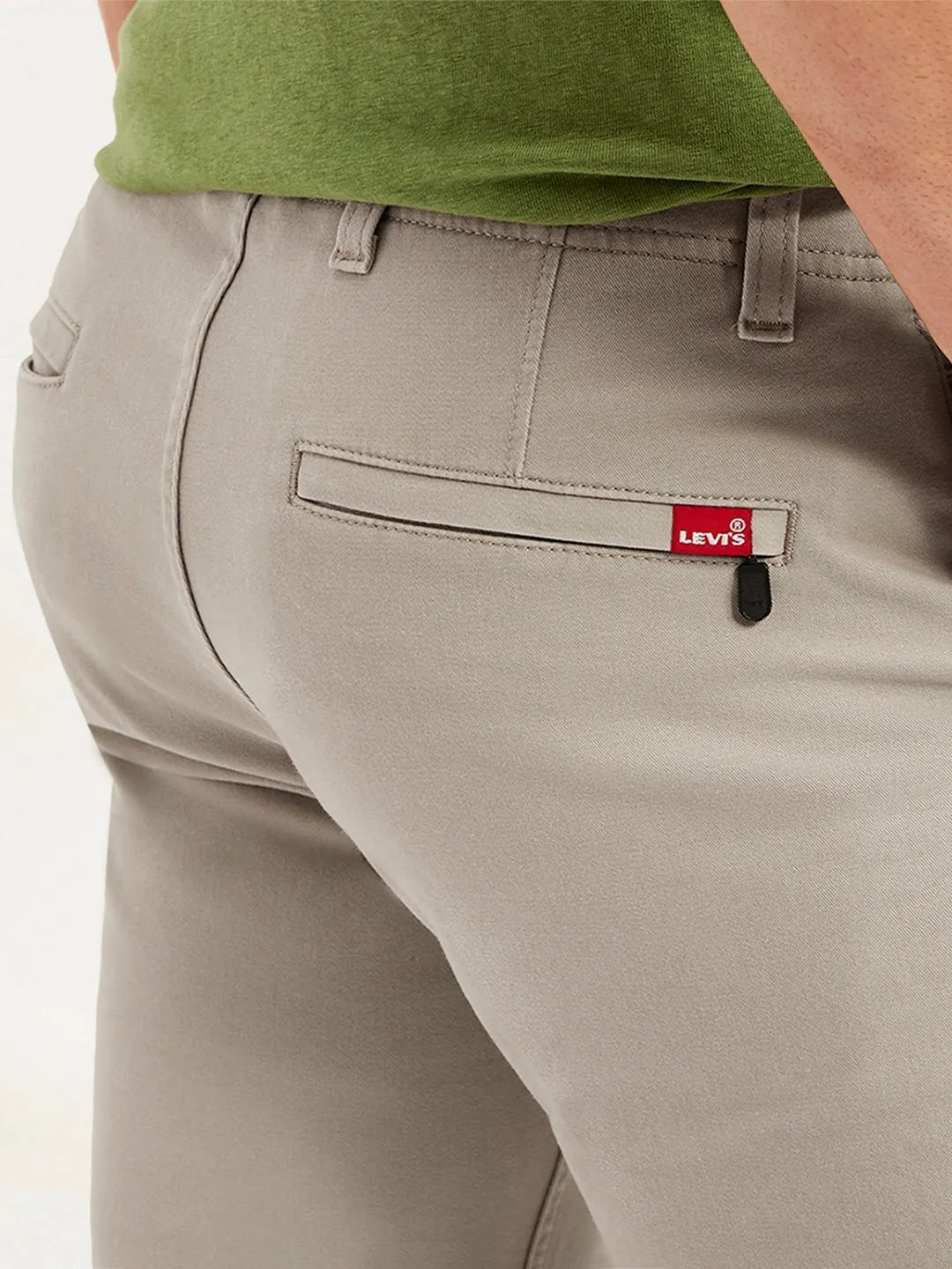 Men's Light-Grey Slim Fit Chinos