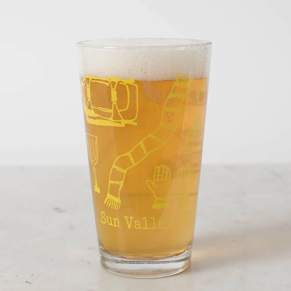 Name Drop Ski Tools Pint Glass - Set of 6