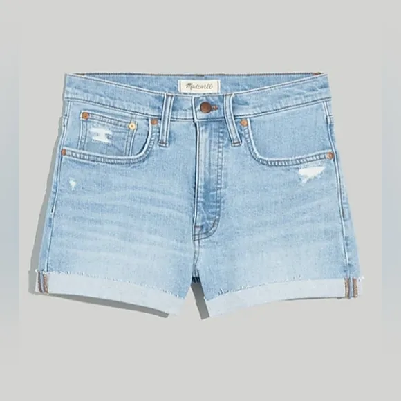 NWT Madewell, High-Rise Denim Shorts, Littleton Wash, NFO31, Size 27‎