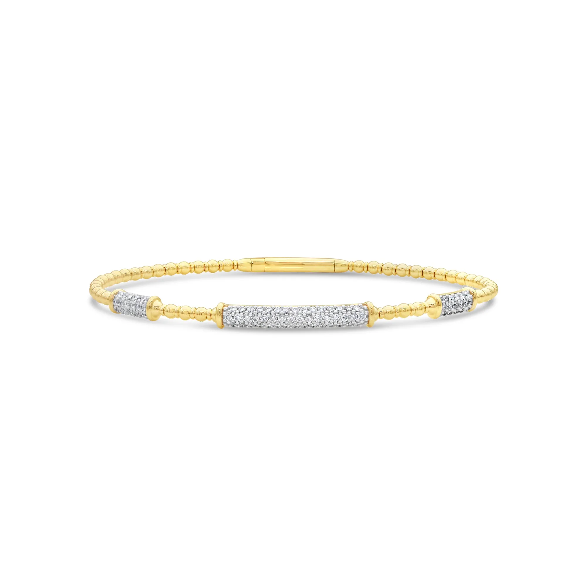 Pavé Diamond 3 Bar Flex Bracelet