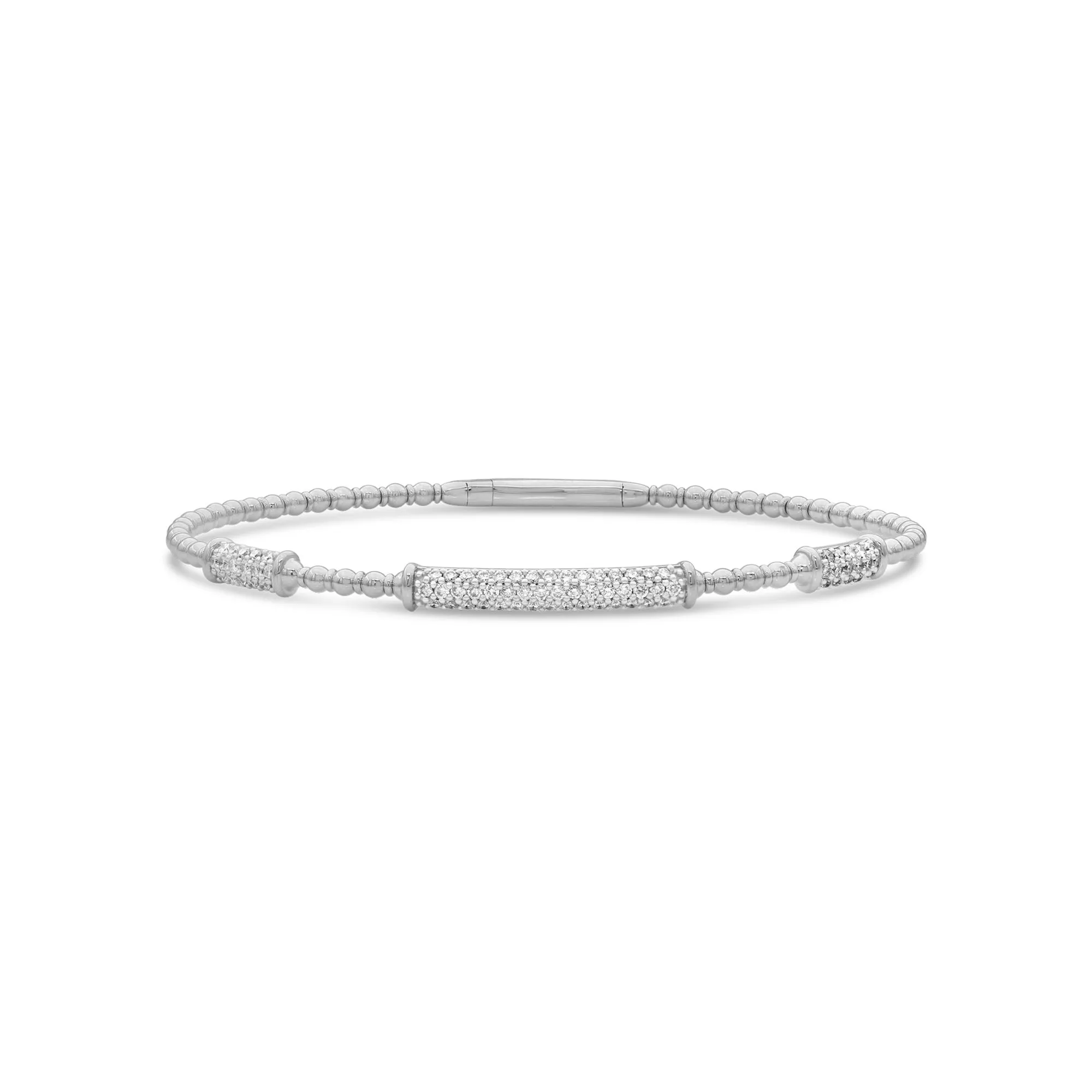 Pavé Diamond 3 Bar Flex Bracelet