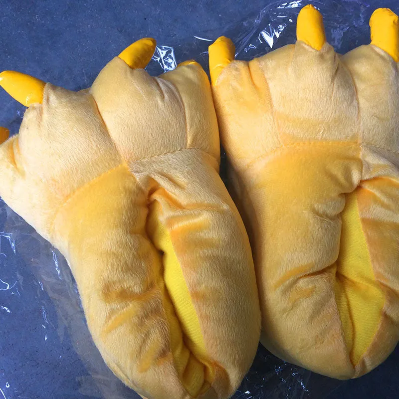 Paw Slippers Funny Animal Slippers for men and women Winter Monster Claw Plush Home slipper soft indoor floor shoes pantufa