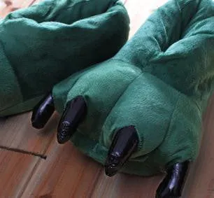 Paw Slippers Funny Animal Slippers for men and women Winter Monster Claw Plush Home slipper soft indoor floor shoes pantufa