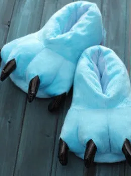 Paw Slippers Funny Animal Slippers for men and women Winter Monster Claw Plush Home slipper soft indoor floor shoes pantufa