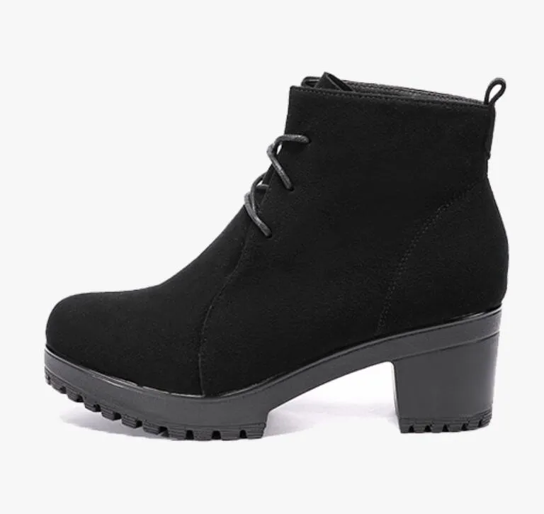 Petite Size Chunky Heel Short Boots AP231