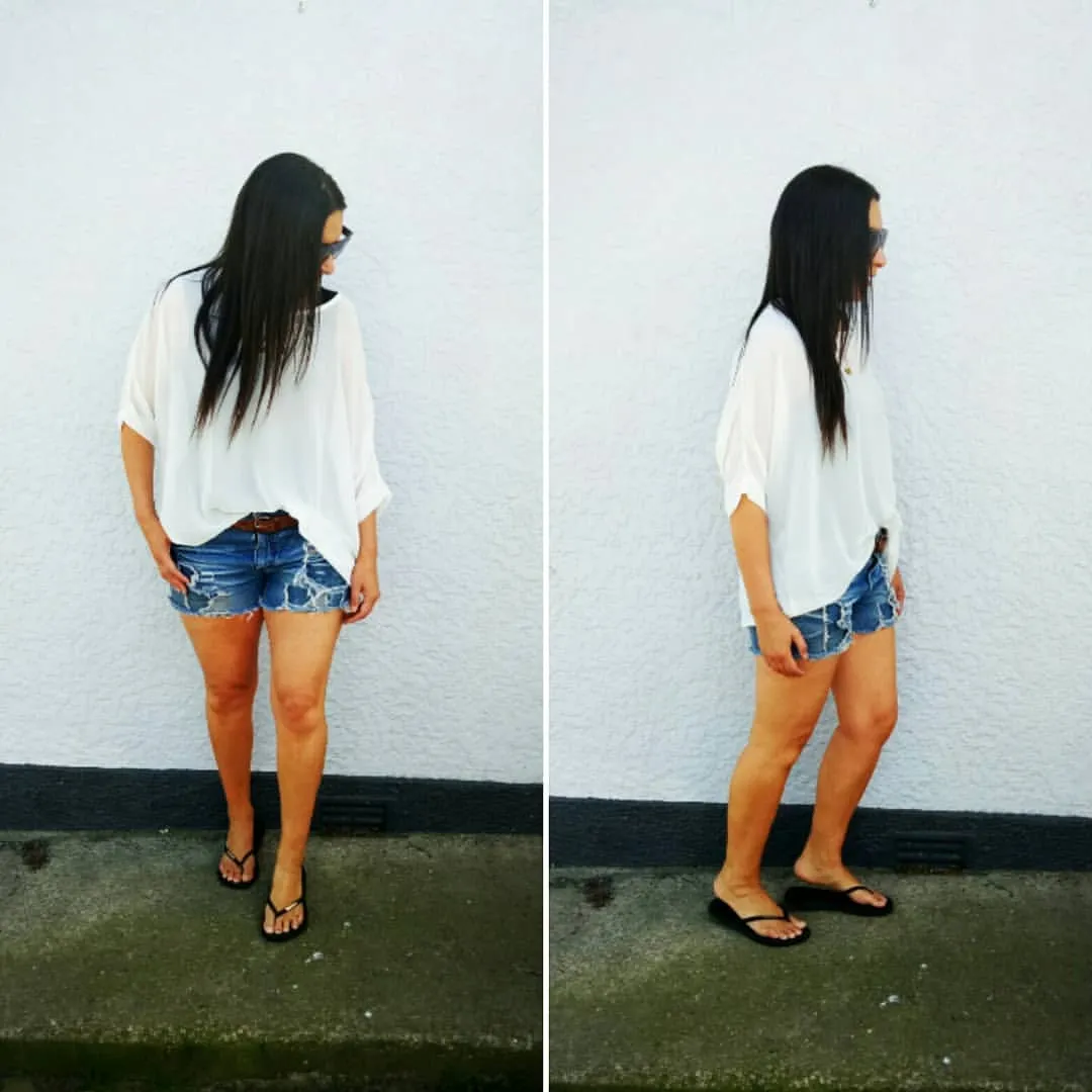 PRE-ORDER** Plain White Draped Top - Essential Collection