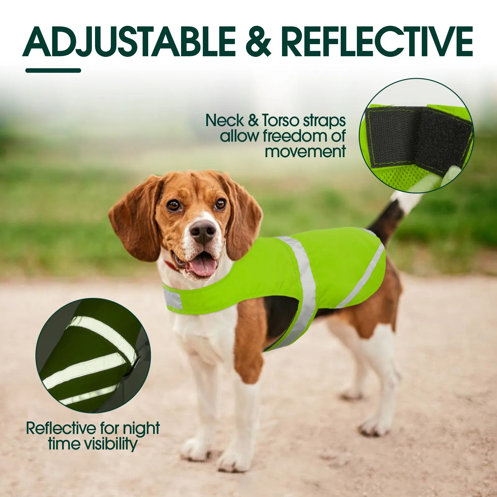 Reflective Dog Vest, High Visibility Dog Safety Vest