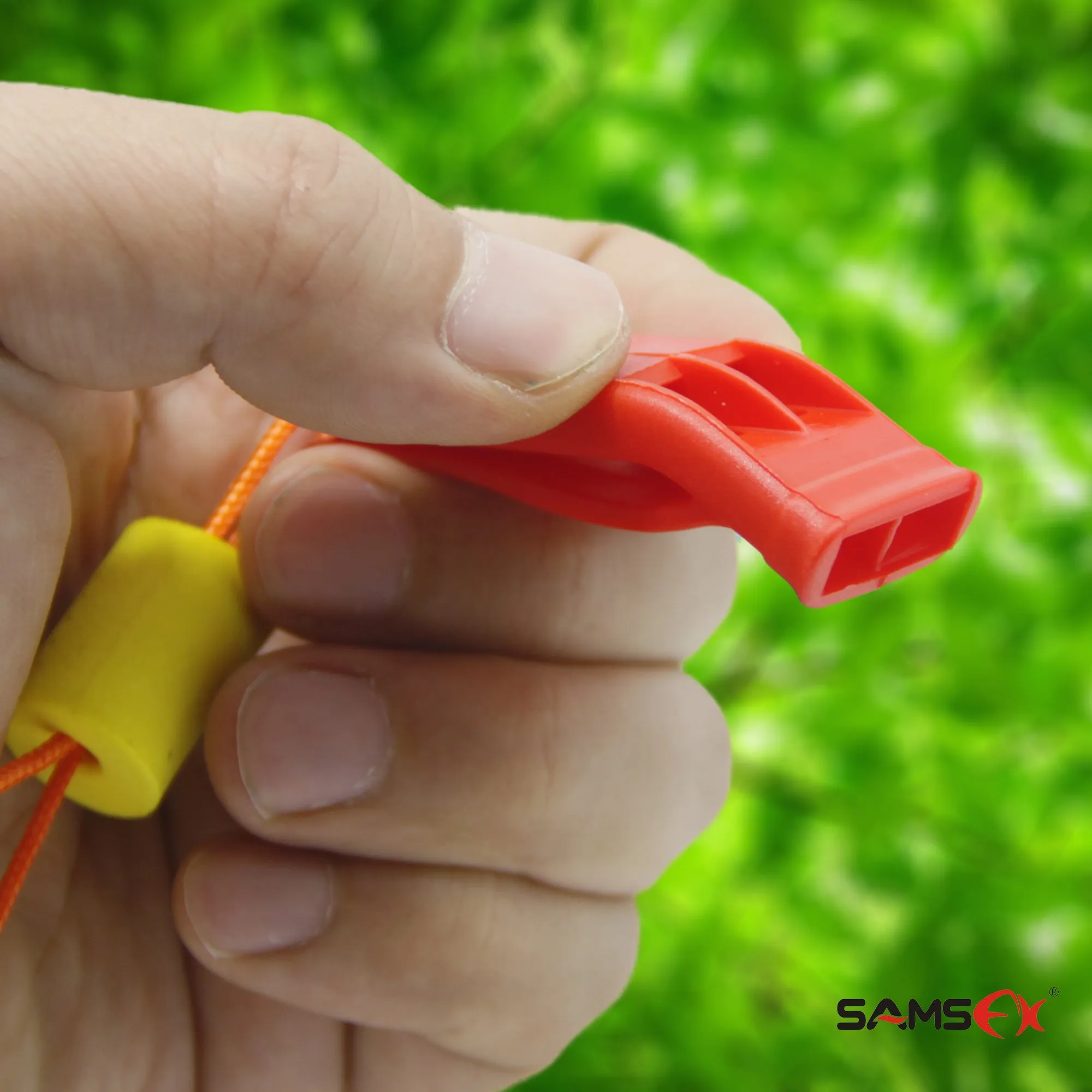 SAMSFX 5 pieces Safety Marine Whistle with Floating Lanyard for Emergency Survival Rescue