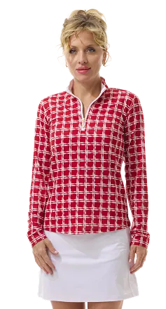 SanSoleil 900463 Solcool Print  Mock - KINGSTON RED